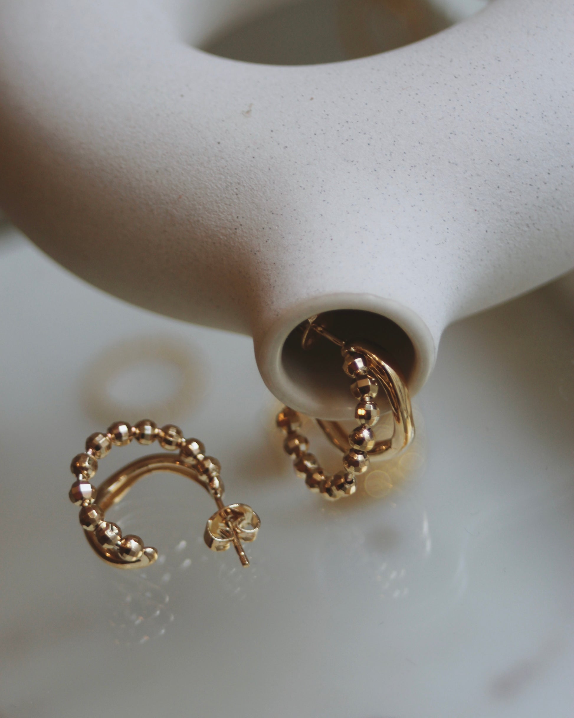 Boucles perles double