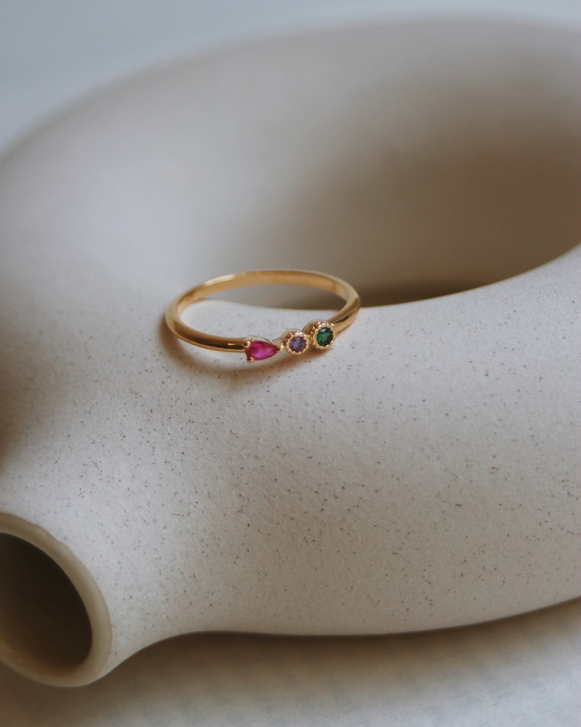 Bague sertis perlés