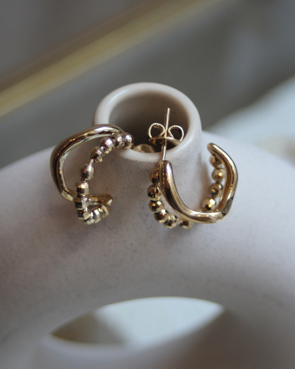 Boucles perles double