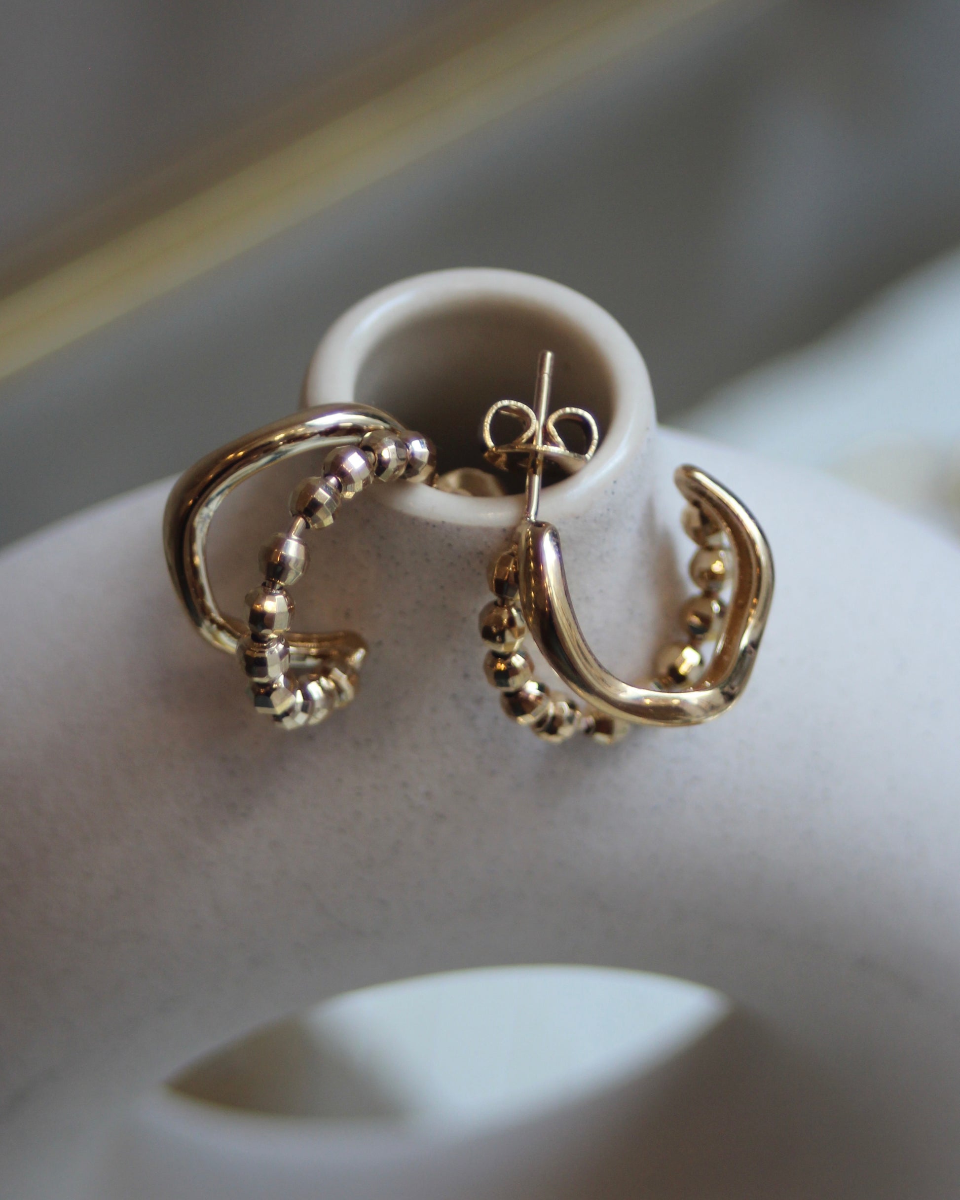 Boucles perles double