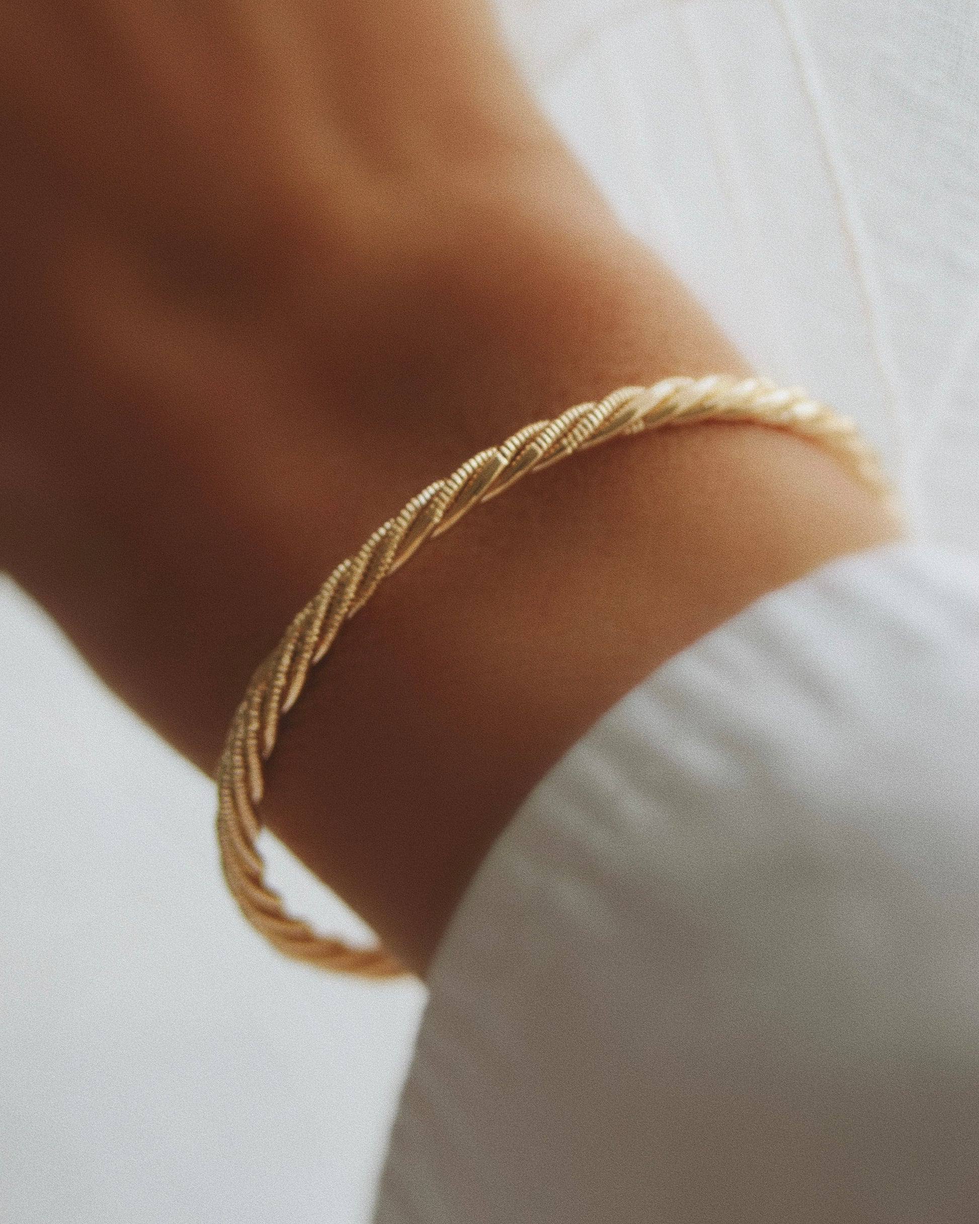 Bracelet jonc torsadé 2 fils