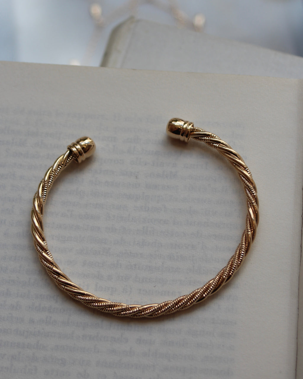 Bracelet jonc torsadé 2 fils