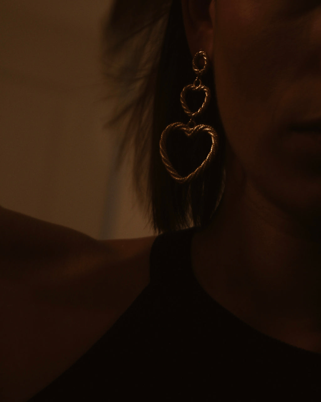 Boucles d'oreilles grand coeur