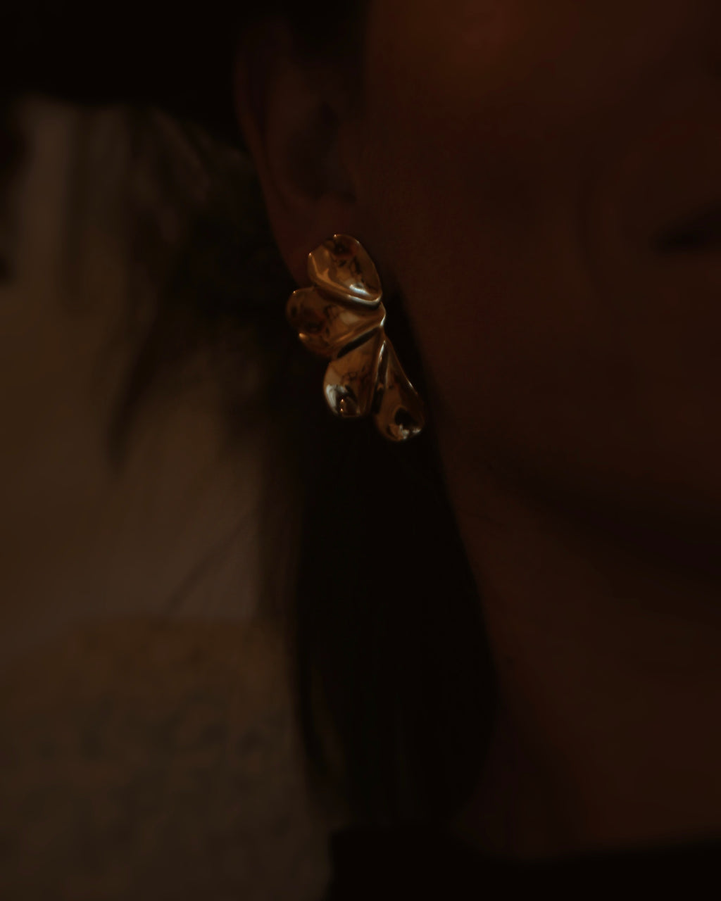 Boucles d’oreilles pétale lisse