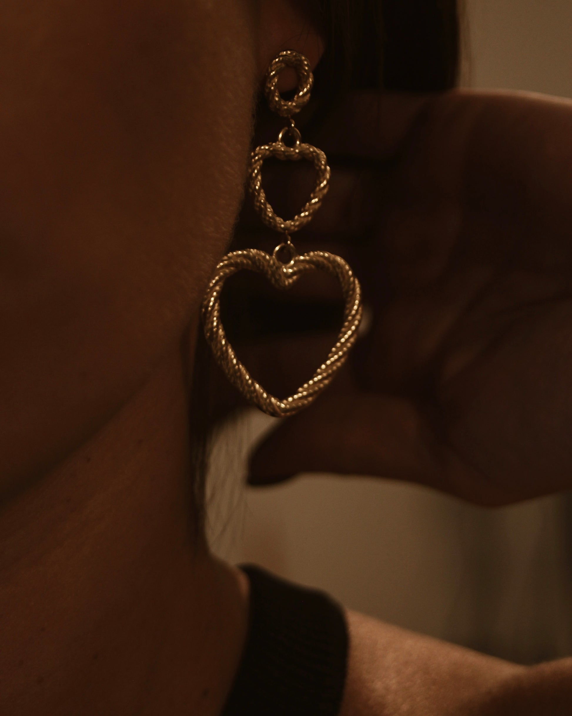 Boucles d'oreilles grand coeur