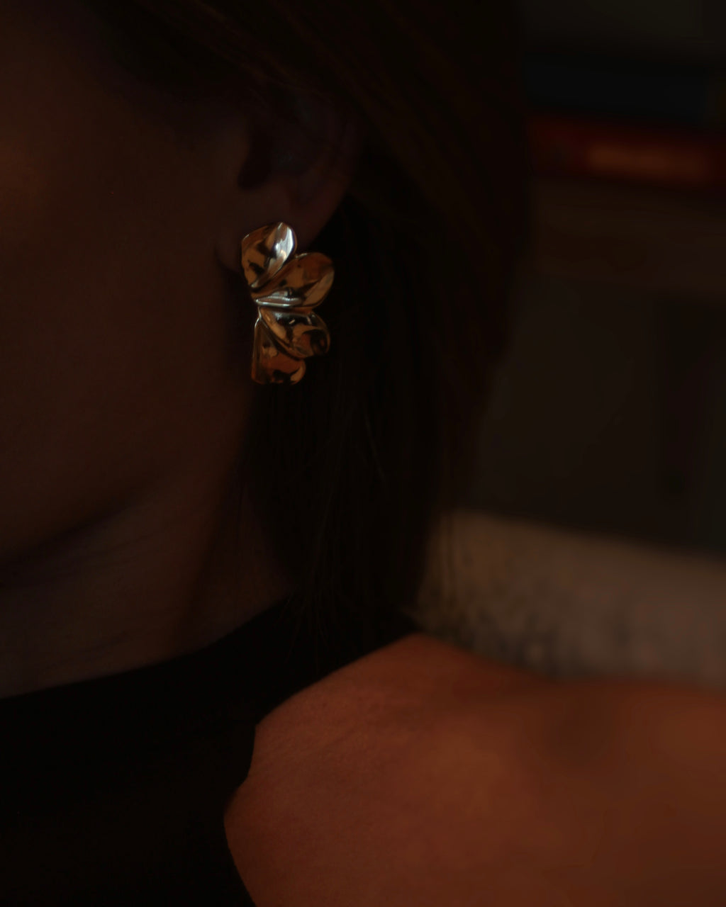 Boucles d’oreilles pétale lisse