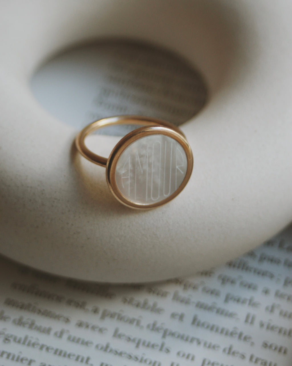 Bague Nacre (personnalisable)