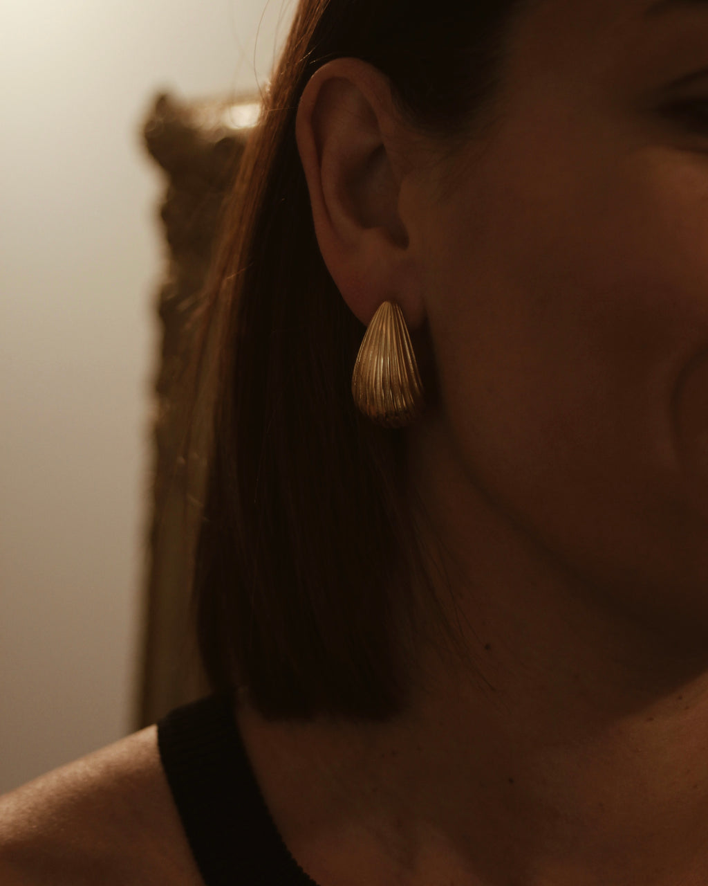 Boucles d'oreilles gouttes striées