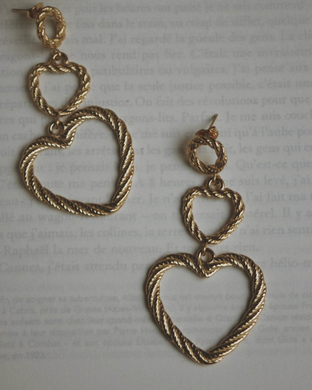 Boucles d'oreilles grand coeur