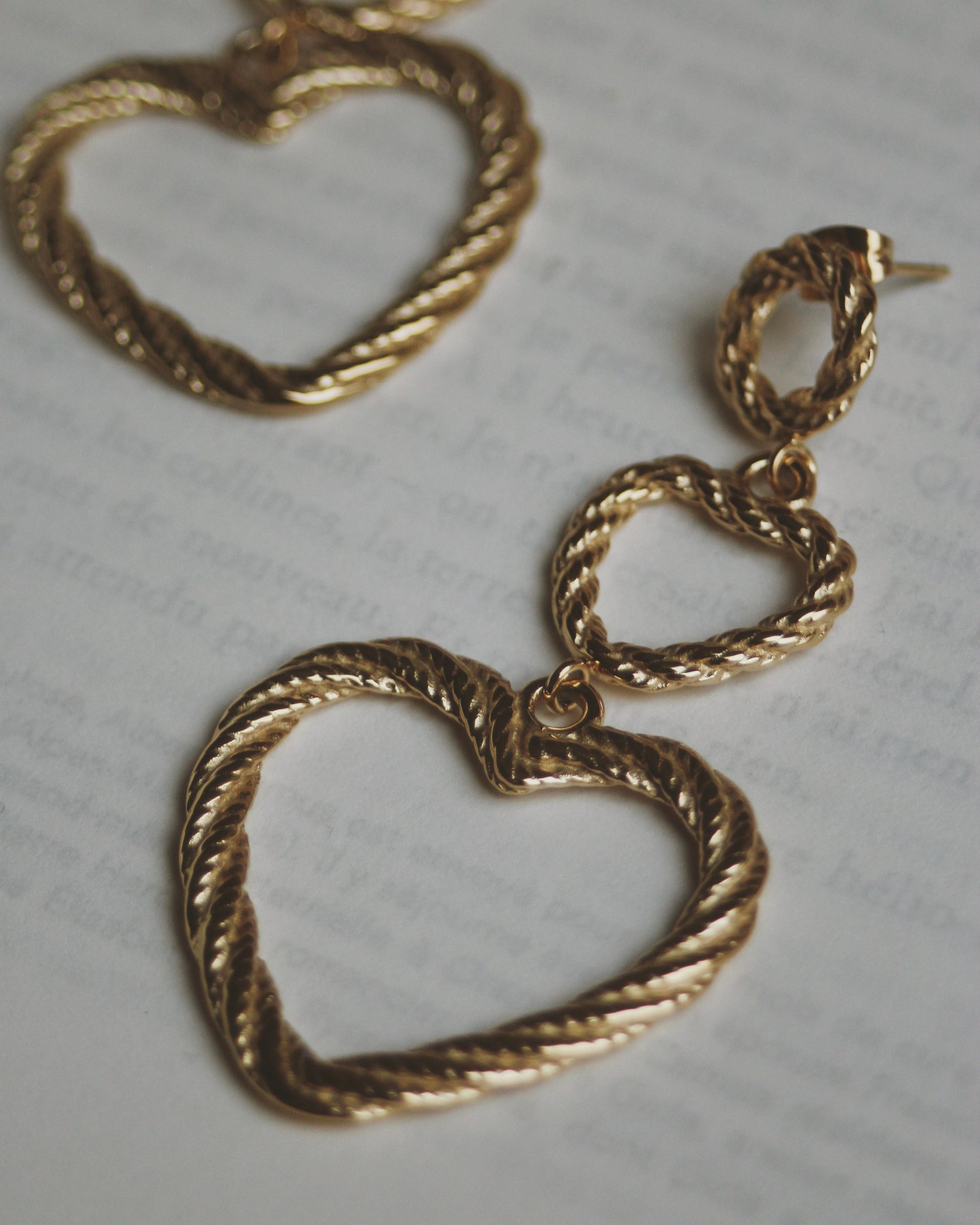 Boucles d'oreilles grand coeur