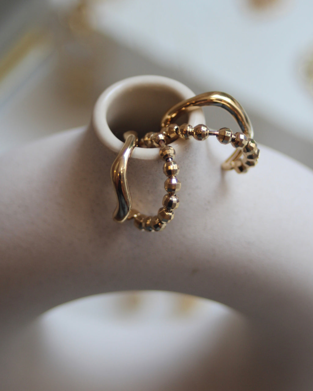 Boucles perles double