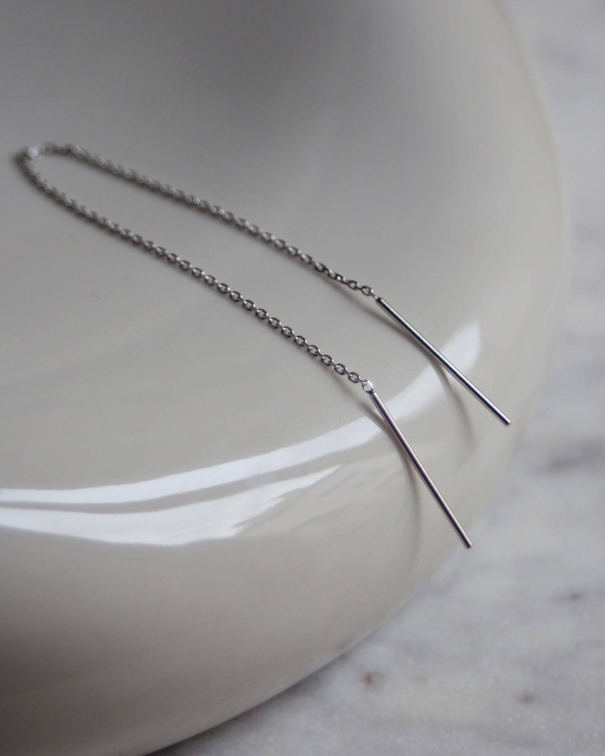 Boucles d'oreilles chaîne argent