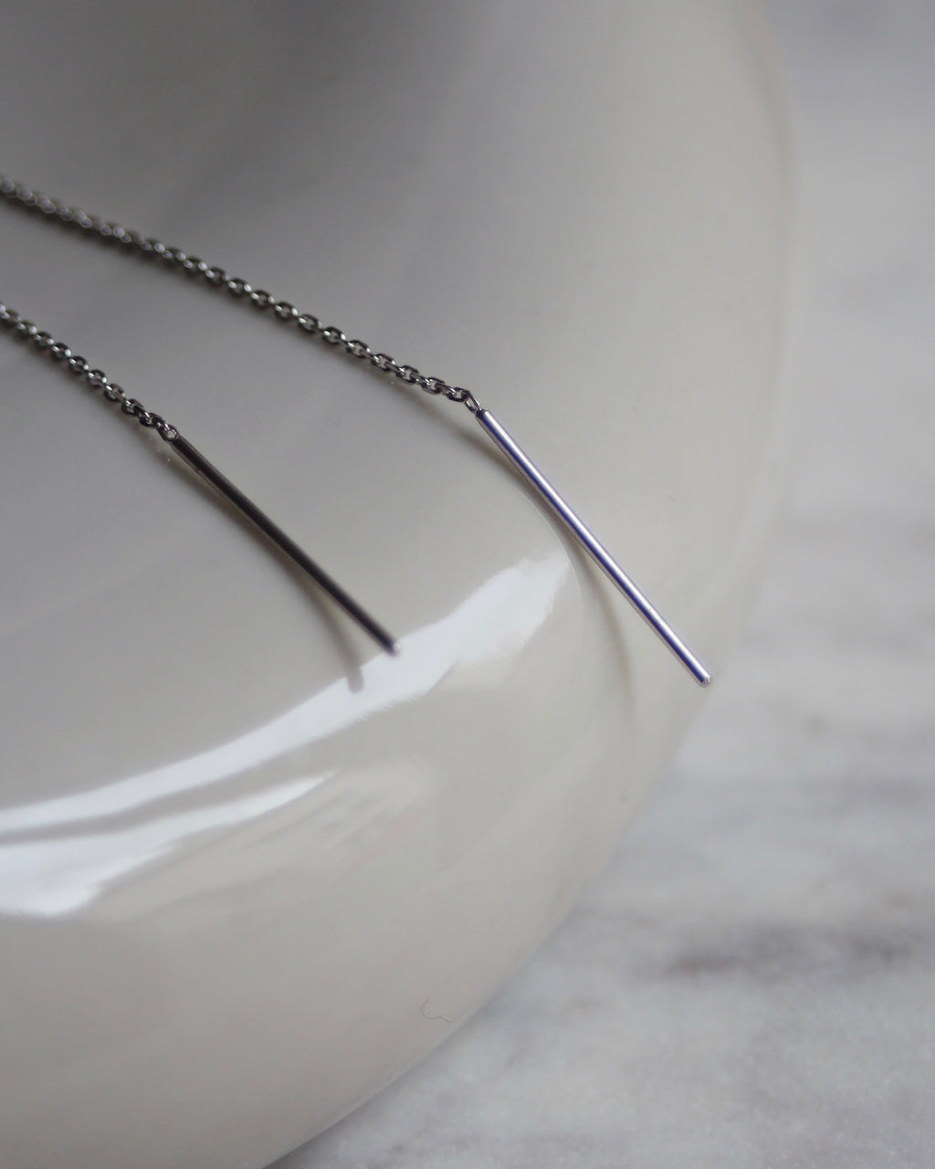 Boucles d'oreilles chaîne argent