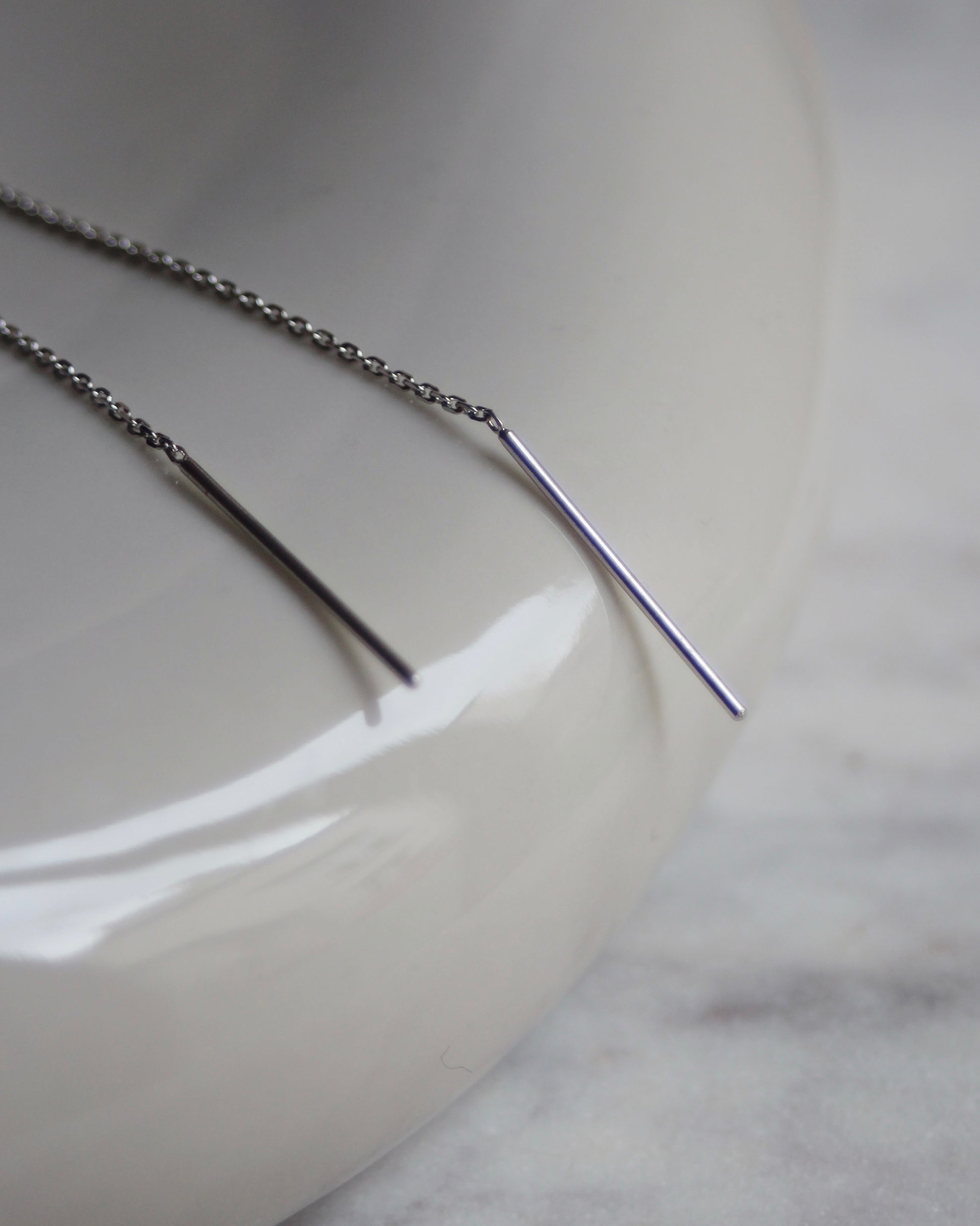 Boucles d'oreilles chaîne argent